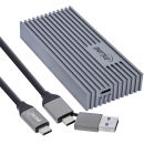 InLine® USB4-Gehäuse, USB-C zu M.2 NVMe SSD,...