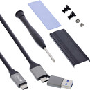 InLine® USB4-Gehäuse, USB-C zu M.2 NVMe SSD, 40Gb/s, Aluminium