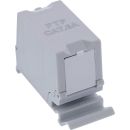 InLine® Cat.6A RJ45 Doppelkupplung für Hutschiene
