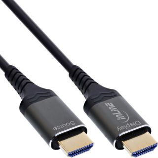 InLine® HDMI AOC Kabel, Ultra High Speed HDMI Kabel, 8K, Aluminium, 15m