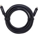 InLine® USB 3.2 Gen.2 AOC Kabel, USB-C Stecker/Stecker, 8K60Hz, 60W, schwarz, 3m