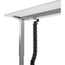 InLine® Kabelkanal flexibel, höhenverstellbare Tische mit Tischklemme, schwarz