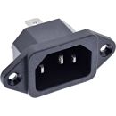 InLine® Kaltgeräte Einbaubuchse IEC-C14,...
