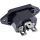 InLine® Kaltgeräte Einbaubuchse IEC-C14, schwarz, mit 6,3mm Steckfahne