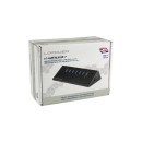 LC-Power LC-HUB-ALU-2B-7, 6-fach USB 3.0-Hub, Aluminium