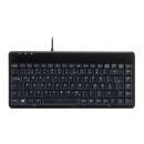 Perixx PERIBOARD-409 U, DE, Mini USB-Tastatur, schwarz