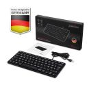 Perixx PERIBOARD-332B DE, Mini-Tastatur, USB...
