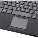 Perixx PERIBOARD-534 H DE, Kabelgebundene USB Tastatur - mit Touchpad und 2x Hub