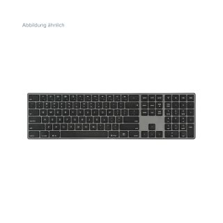 Perixx PERIBOARD-817 DE Kabellose Dual-Mode-Tastatur aus Aluminium, Vollformat