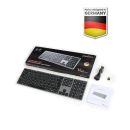 Perixx PERIBOARD-817 DE Kabellose Dual-Mode-Tastatur aus Aluminium, Vollformat