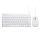 Perixx PERIDUO-212 DE, Mini USB-Tastatur und Maus Set, weiß