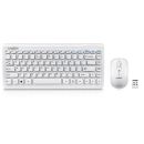 Perixx PERIDUO-707 PLUS US W, Mini Tastatur und Maus Set,...