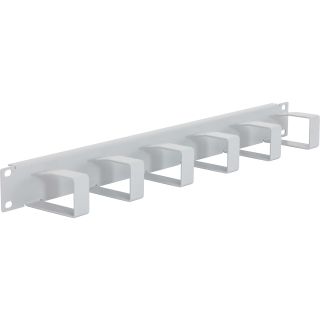 Triton RAC-VP-X21-A1 19" Kabelführungspanel 1HE, 6 Metallbügel 40x70mm, grau