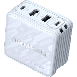 AVerMedia CoreGo (White) - 100W GaN Ladegerät mit 4K HDMI Ausgang