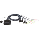 ATEN CS22DP Kabel KVM-Switch, 2-fach DisplayPort USB...