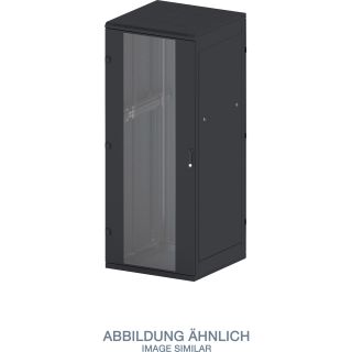 B-Ware Triton RMA-42-A88-BAX-N1 19" Standschrank 42HE/800x800, Glastür, schwarz