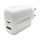 LC-Power LC-GAN-45, USB-Netzteil GaN, 1x USB-C, 1x USB-A, 45W, weiß