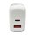 LC-Power LC-GAN-45, USB-Netzteil GaN, 1x USB-C, 1x USB-A, 45W, weiß