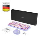 Perixx PERIDUO-713PP DE, Mini Tastatur-Maus Set, Retro...