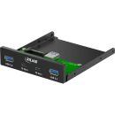 InLine® 3,5" Front Panel, 2x USB-A + 2x USB-C,...