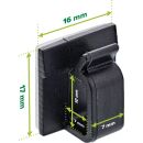 10er Pack InLine® Kabelmanager Klebesockel M, Nylon,...