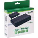 InLine® USB-C Switch, Umschalter für 2 PCs, 4-Port Hub, USB 3.2 Gen.1, schwarz