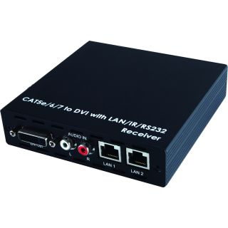 DVI over CAT5e/6/7 Receiver with 24V PoC and 2 LAN Serving - Cypress CDVI-1109RXC  (EOL)