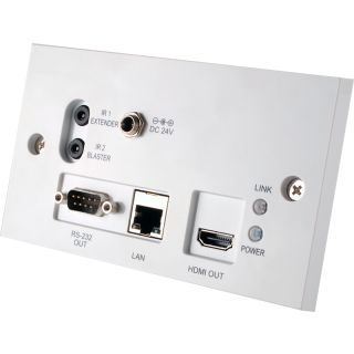 CH-507RXWPBD - 4K60 (4:2:0) HDMI over HDBaseT Wallplate Receiver with IR, RS-232, Bidirectional PoC & LAN (2 Gang UK)