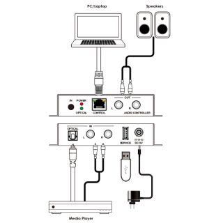 Optical & L/R to L/R Audio Controller - Cypress DCT-35