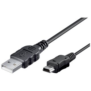 USB 2.0 Kabel. A/MiniB - schwarz - 1,00m