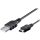 USB 2.0 Kabel. A/MiniB - schwarz - 1,00m