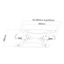 Notebook-Halterung für VESA-Tischhalterungen