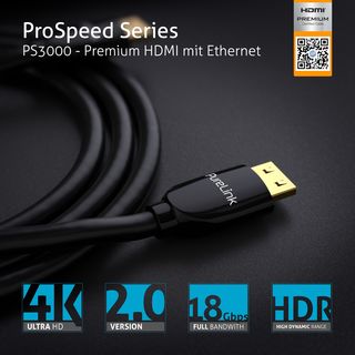 Zertifiziertes 4K Premium High Speed HDMI Kabel ? 1,50m