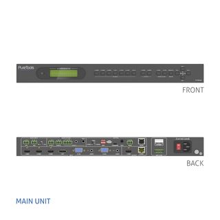 6x2 4K Multiformat HDBaseT Presentation Matrix Switcher mit Scaler Set