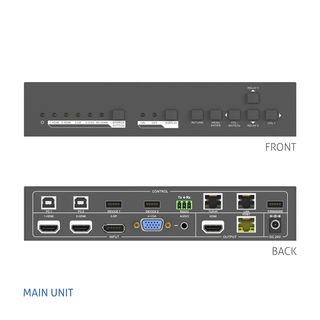 4x2 4K Multiformat Presentation Switcher mit KVM und Scaler Set
