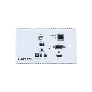 4K60 (4:2:0) HDMI over HDBaseT Wallplate Transmitter with IR, RS-232, PoH (PSE), LAN, USB/KVM & ARC (2 Gang UK) - Cypress CH-1602TXWPUK