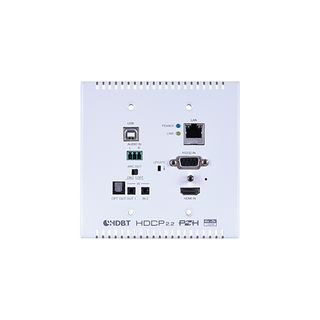 4K60 (4:2:0) HDMI over HDBaseT Wallplate Transmitter with IR, RS-232, PoH (PSE), LAN, USB/KVM & ARC (2 Gang US) - Cypress CH-1602TXWPUS