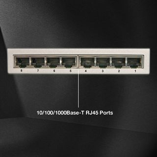 8 Port 10/100/1000 GIGABIT Desktop Switch, Premium, Metallgehuse (Lindy 25045)