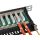 Cat.6A Patchpanel 24p STP (Klasse EA) 10GE, 1/2 HE Schwarz