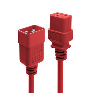 1m IEC-Verlngerungskabel, rot (Lindy 30123)
