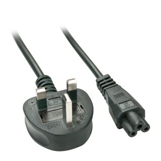 2m Netzkabel UK 3 Pin an C5