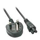 2m Netzkabel UK 3 Pin an C5