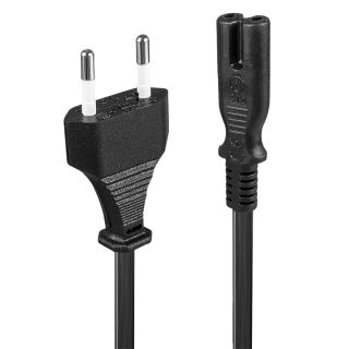 2m Euro Netzstecker an IEC C7