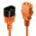 1m Netzverlängerungskabel C14 an C13, orange