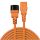 2m Netzverlängerungskabel C14 an C13, bleifrei, orange