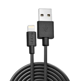 0.5m USB an Lightning Kabel, schwarz (Lindy 31319)