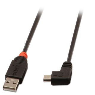 2m USB 2.0 Kabel Typ A an Mini-B 90° gewinkelt