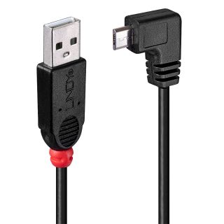 0.5m USB 2.0 Kabel Typ A an Micro-B 90° gewinkelt