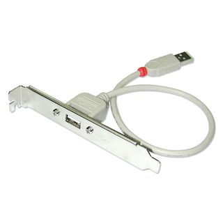 USB 2.0 Slotblechadapter, 1 x USB Typ A (Lindy 33123)