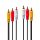 Premium Audio-Video-Kabel,  3x RCA (Cinch) Stecker / Stecker, 1m
